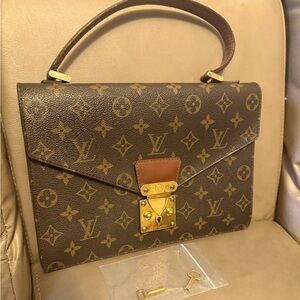 LOUIS VUITTON CONCORDE HANDBAG BRIEFCASE M51190 SR0945 XX21904 with 2 keys